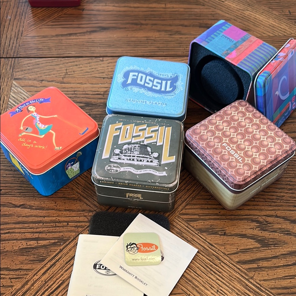 Fossil Decorative Tin Box Set